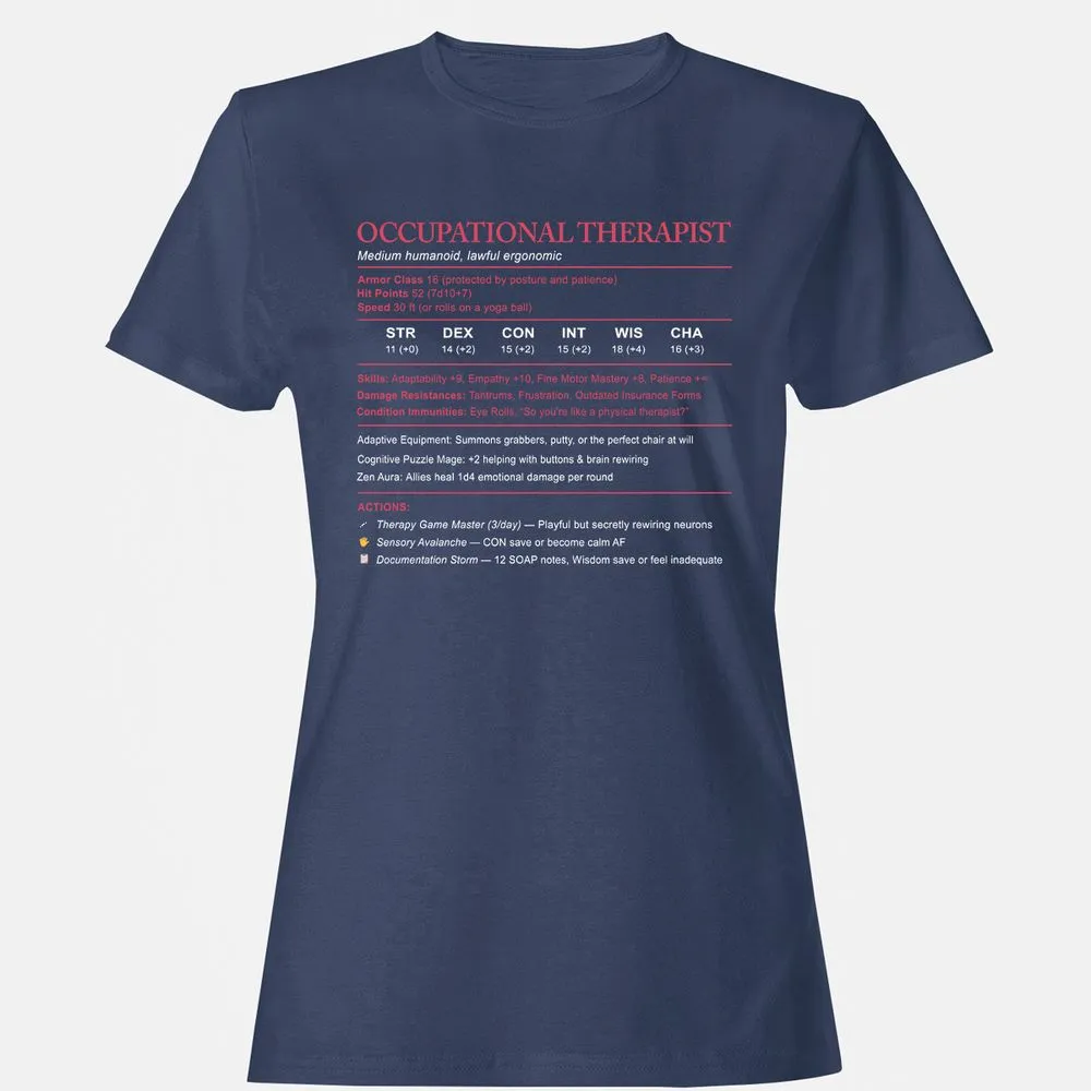 Occupational Therapist Stats Women's T-Shirt - Navy - 10