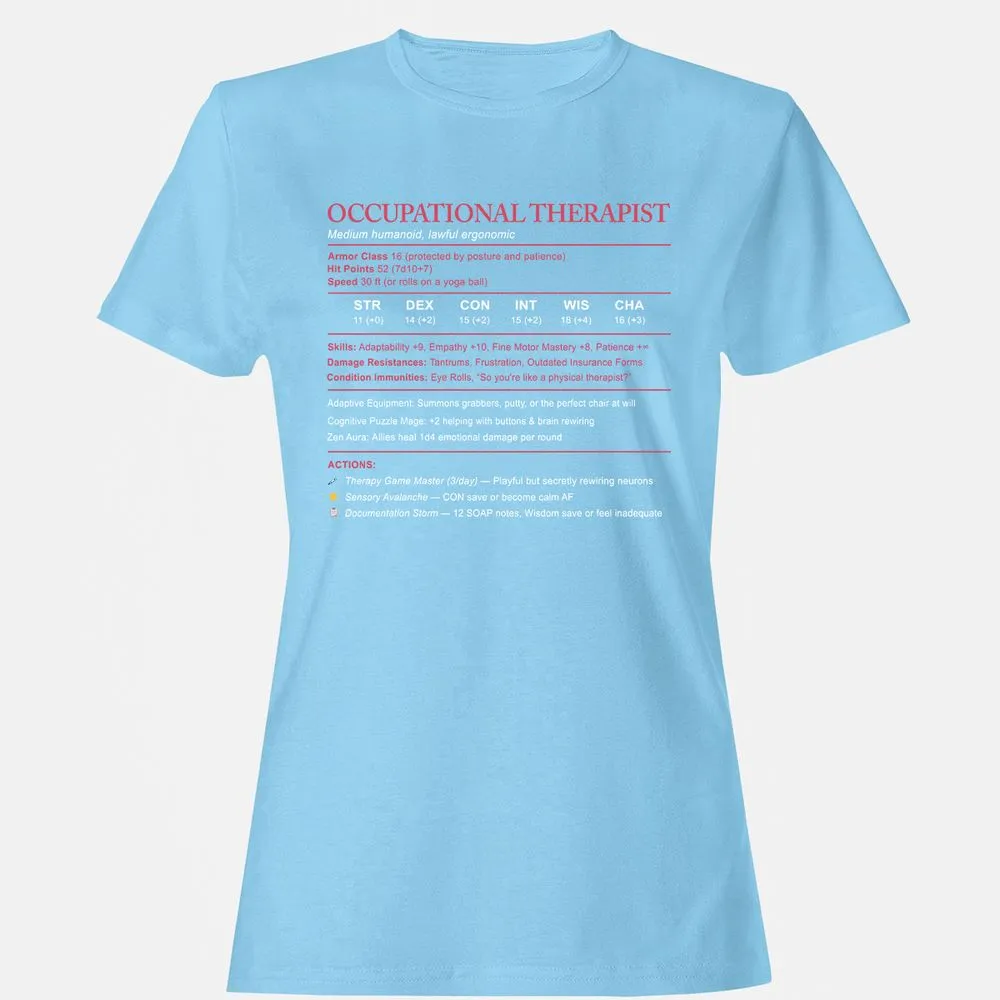 Occupational Therapist Stats Women's T-Shirt - Light Blue - 8