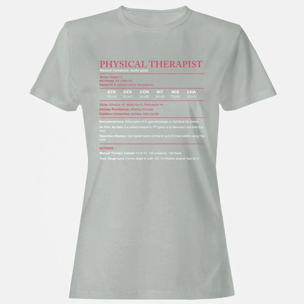 Physical Therapist Stats Women's T-Shirt - Ash - 2