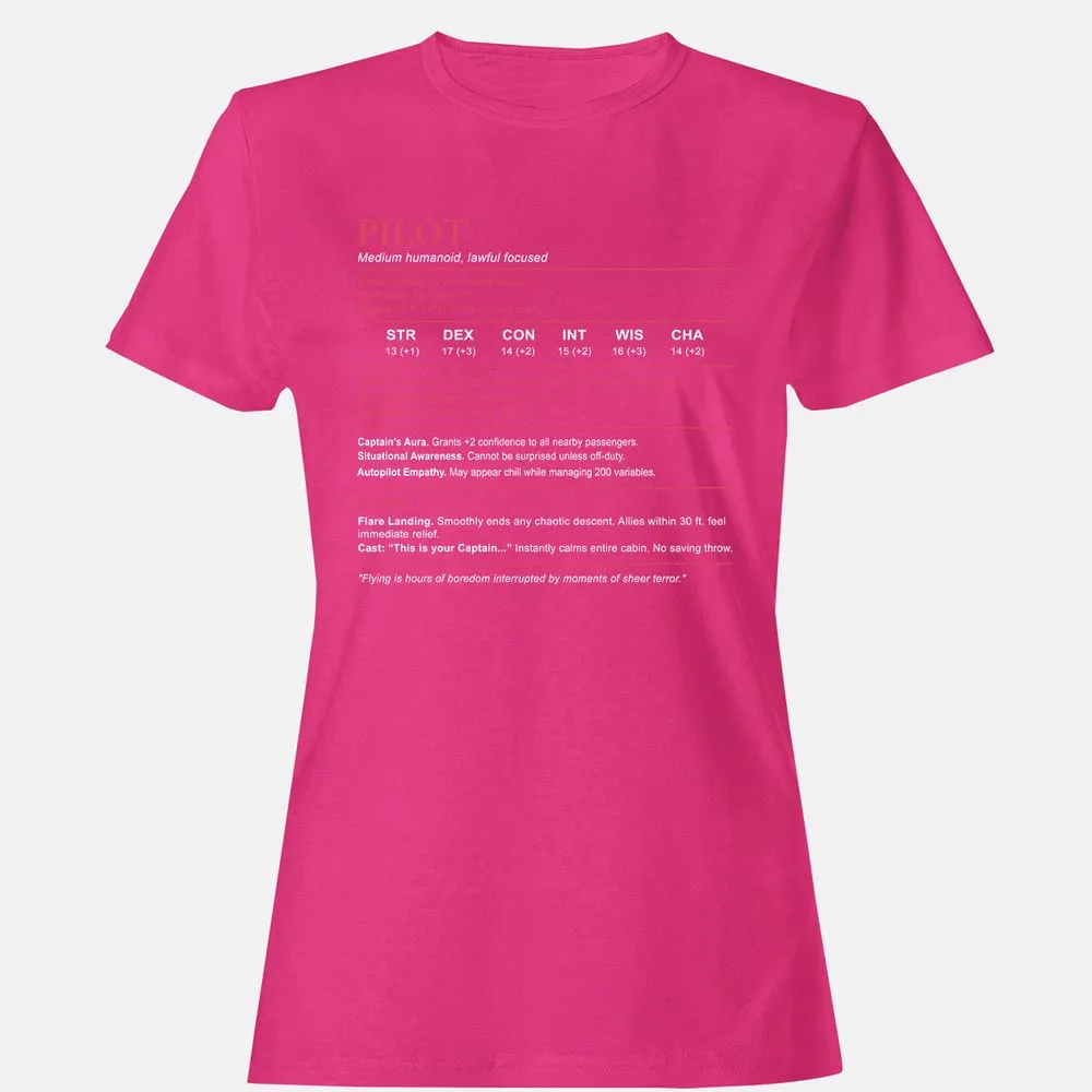 Pilot Stats Women's T-Shirt - Heliconia - 6
