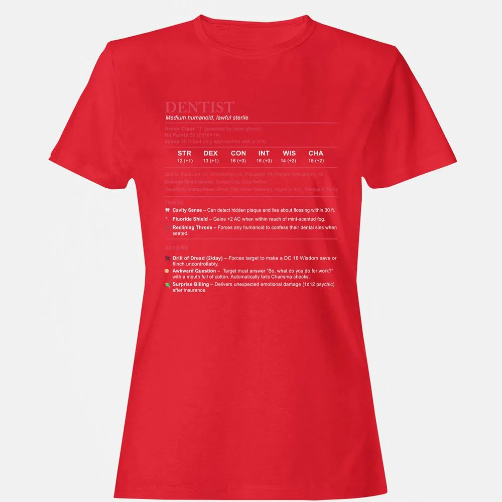 Dentist Stats Women's T-Shirt - Red - 13