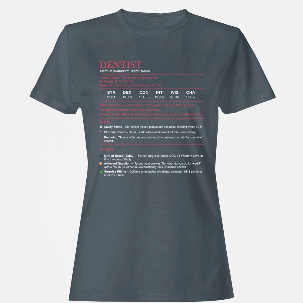 Dentist Stats Women's T-Shirt - Charcoal - 3
