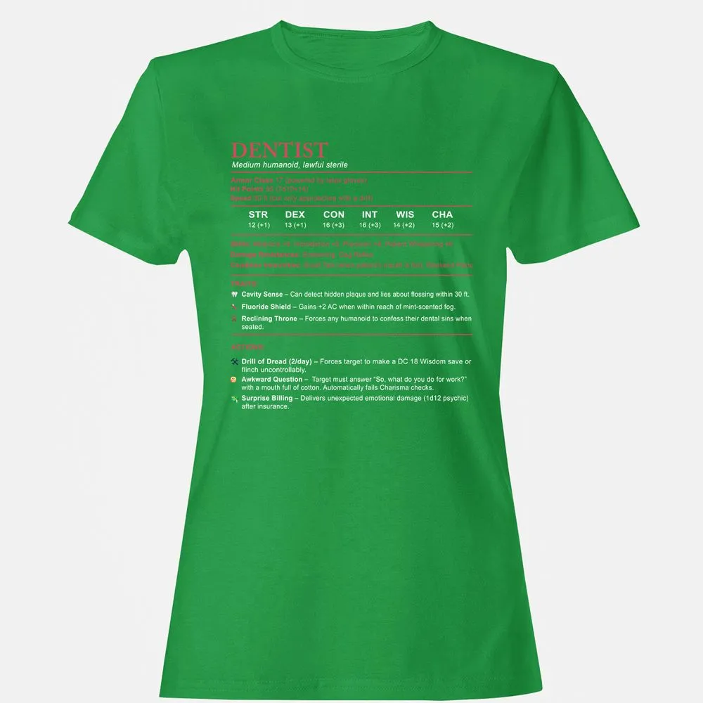 Dentist Stats Women's T-Shirt - Irish Green - 7
