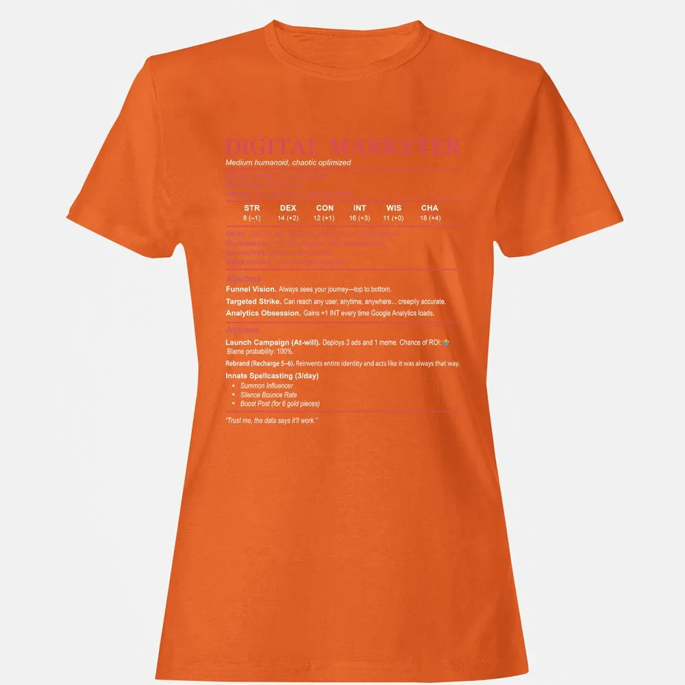 Digital Marketer Stats Women's T-Shirt - Orange - 11