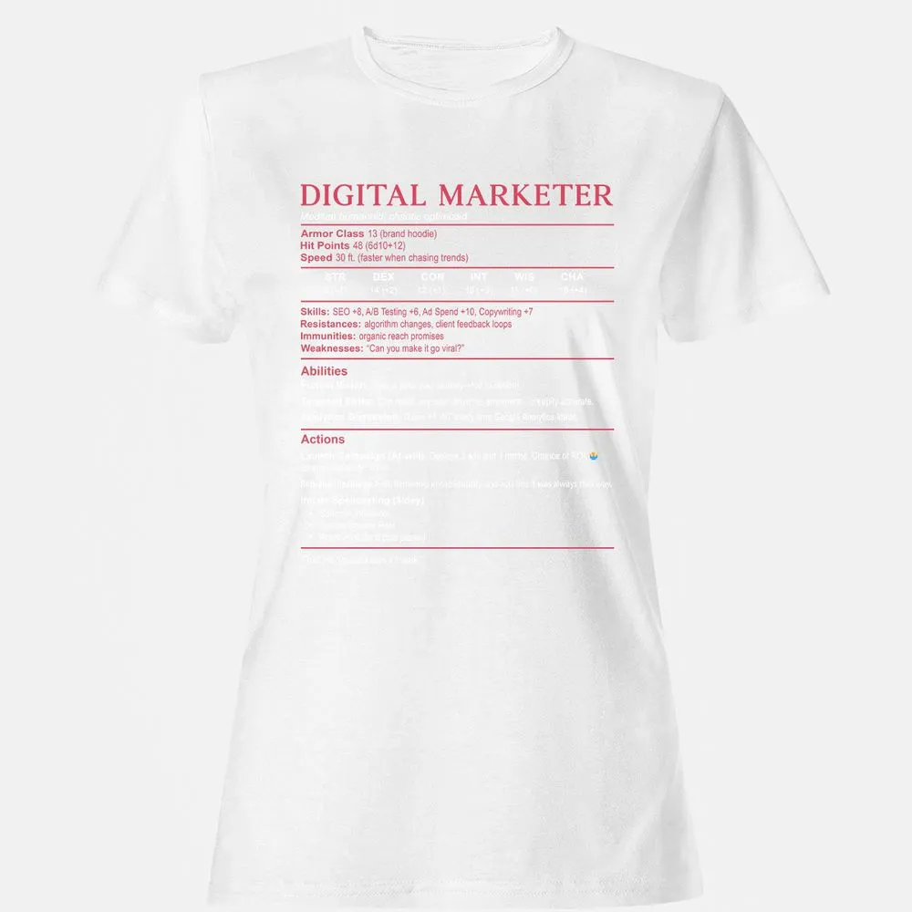 Digital Marketer Stats Women's T-Shirt - White - 16