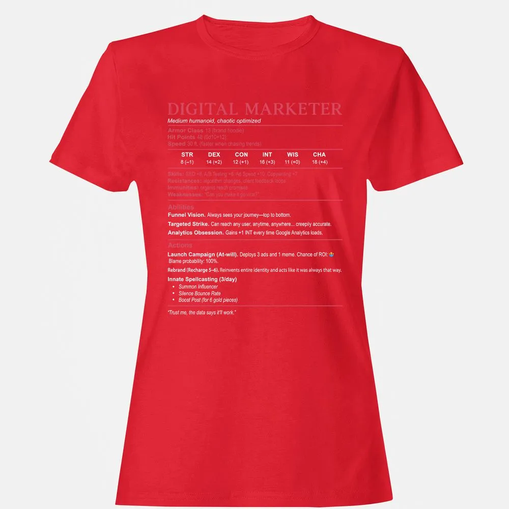 Digital Marketer Stats Women's T-Shirt - Red - 13