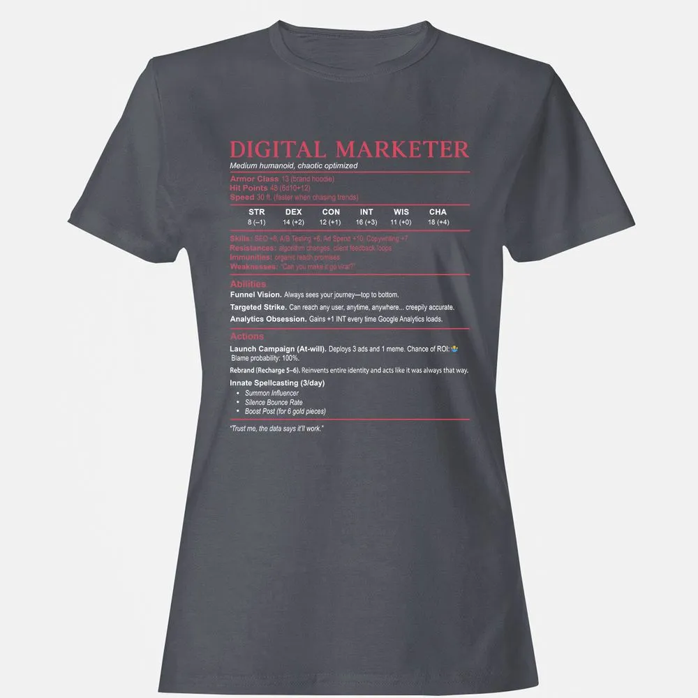 Digital Marketer Stats Women's T-Shirt - Dark Heather - 5