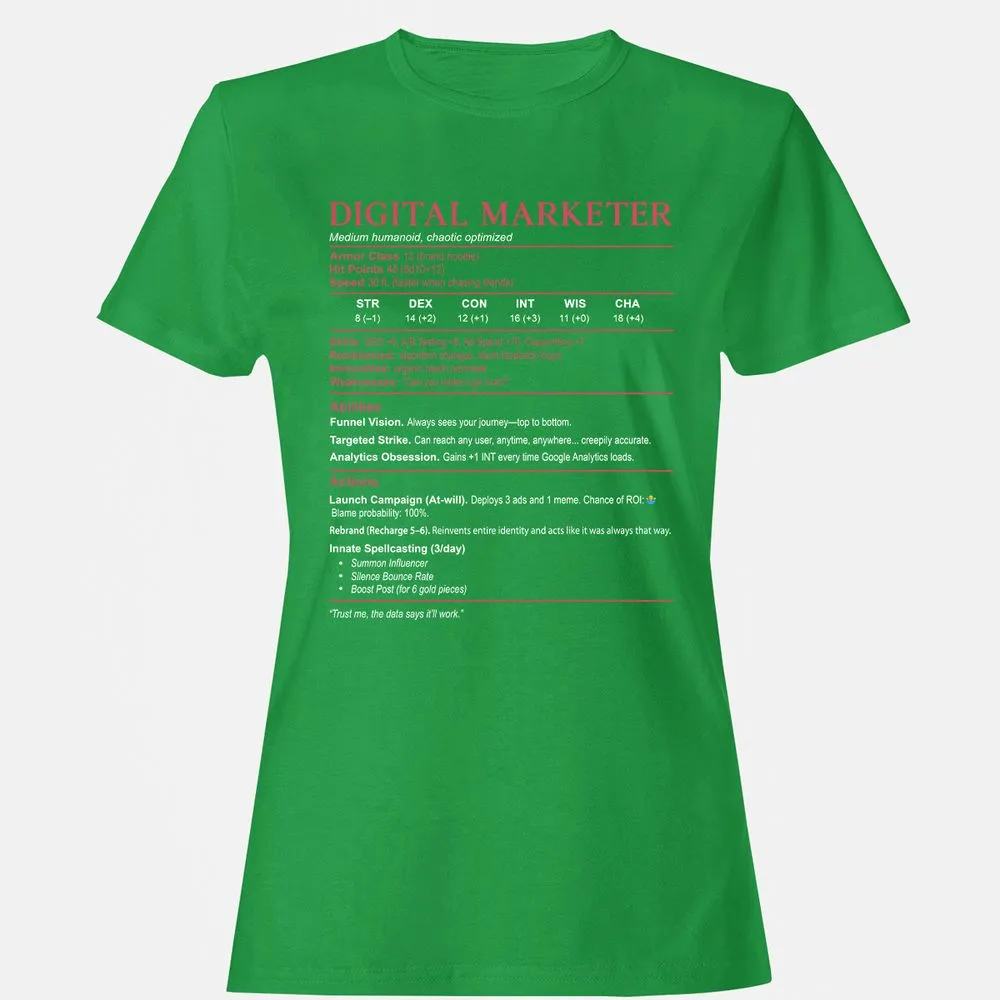 Digital Marketer Stats Women's T-Shirt - Irish Green - 7