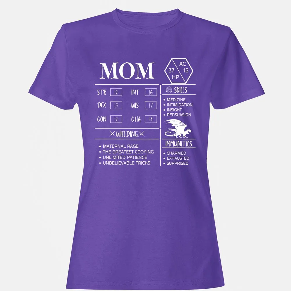 Mom Stats 2 Women's T-Shirt - Purple - 12