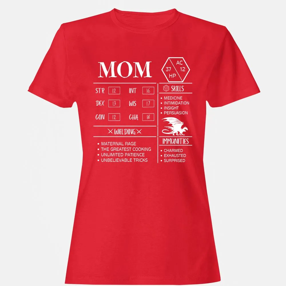 Mom Stats 2 Women's T-Shirt - Red - 13