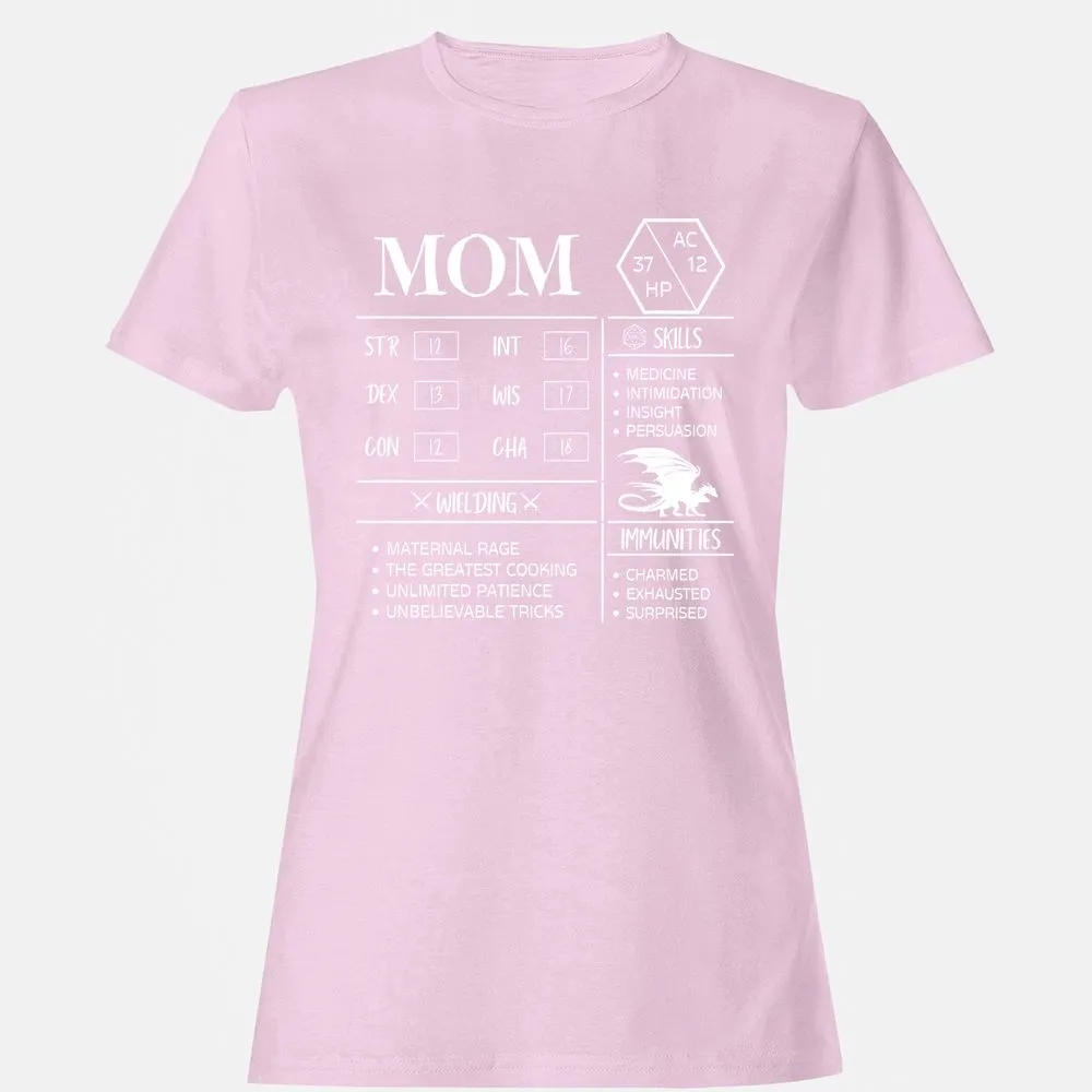 Mom Stats 2 Women's T-Shirt - Light Pink - 9