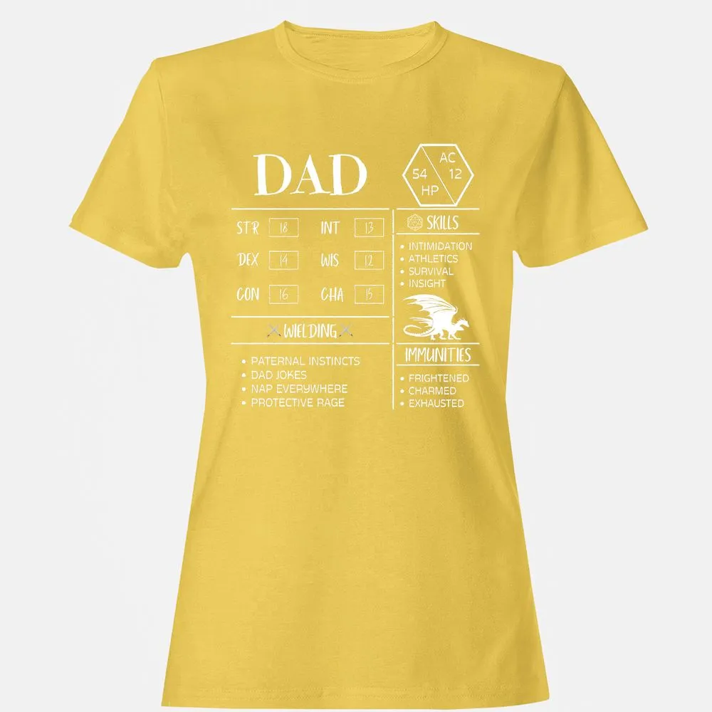 Dad Stats 2 Women's T-Shirt - Daisy - 4