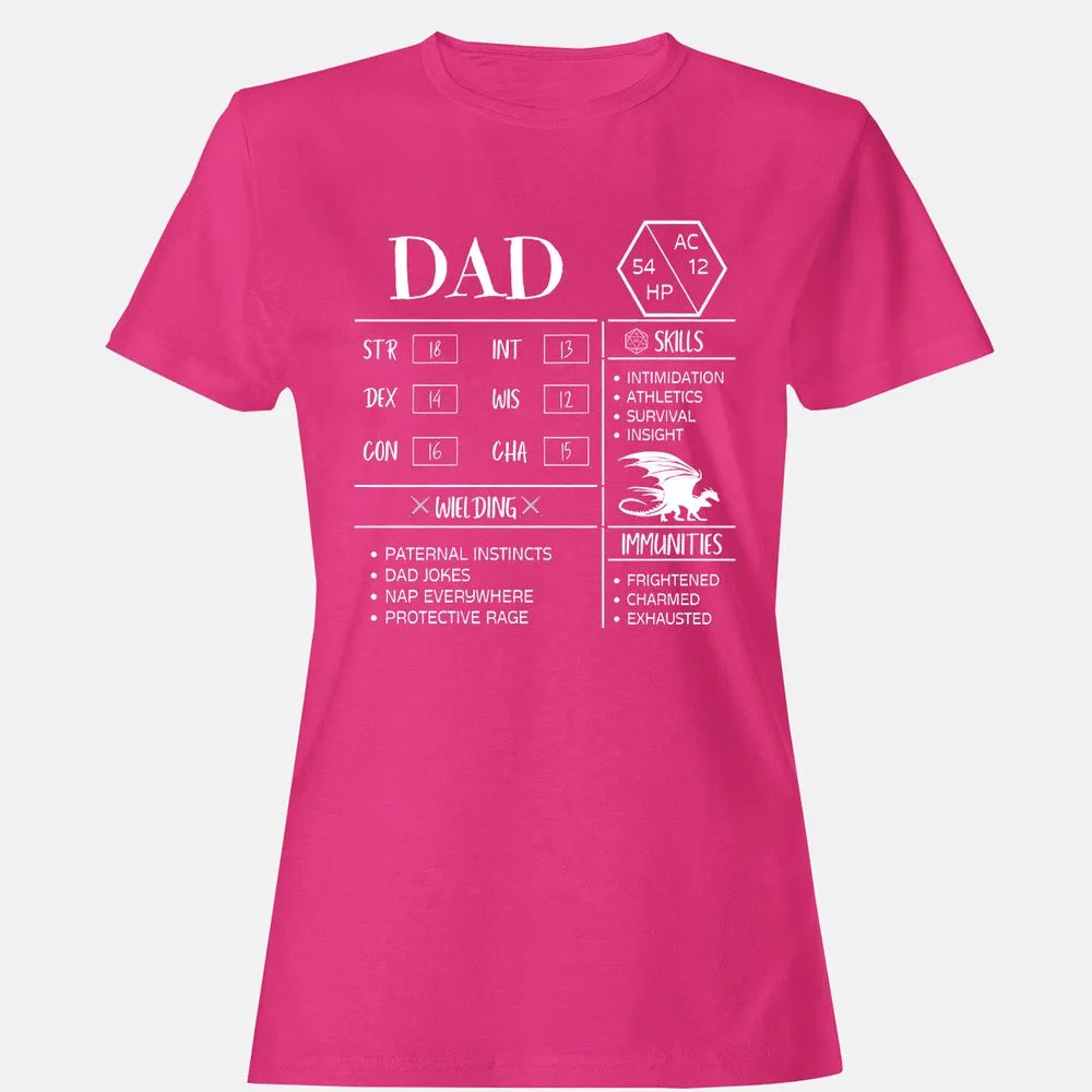 Dad Stats 2 Women's T-Shirt - Heliconia - 6