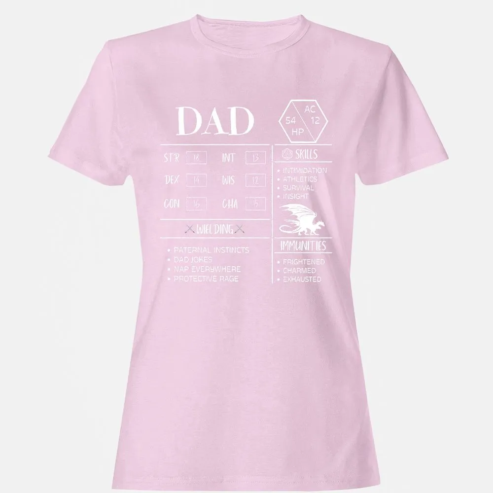 Dad Stats 2 Women's T-Shirt - Light Pink - 9