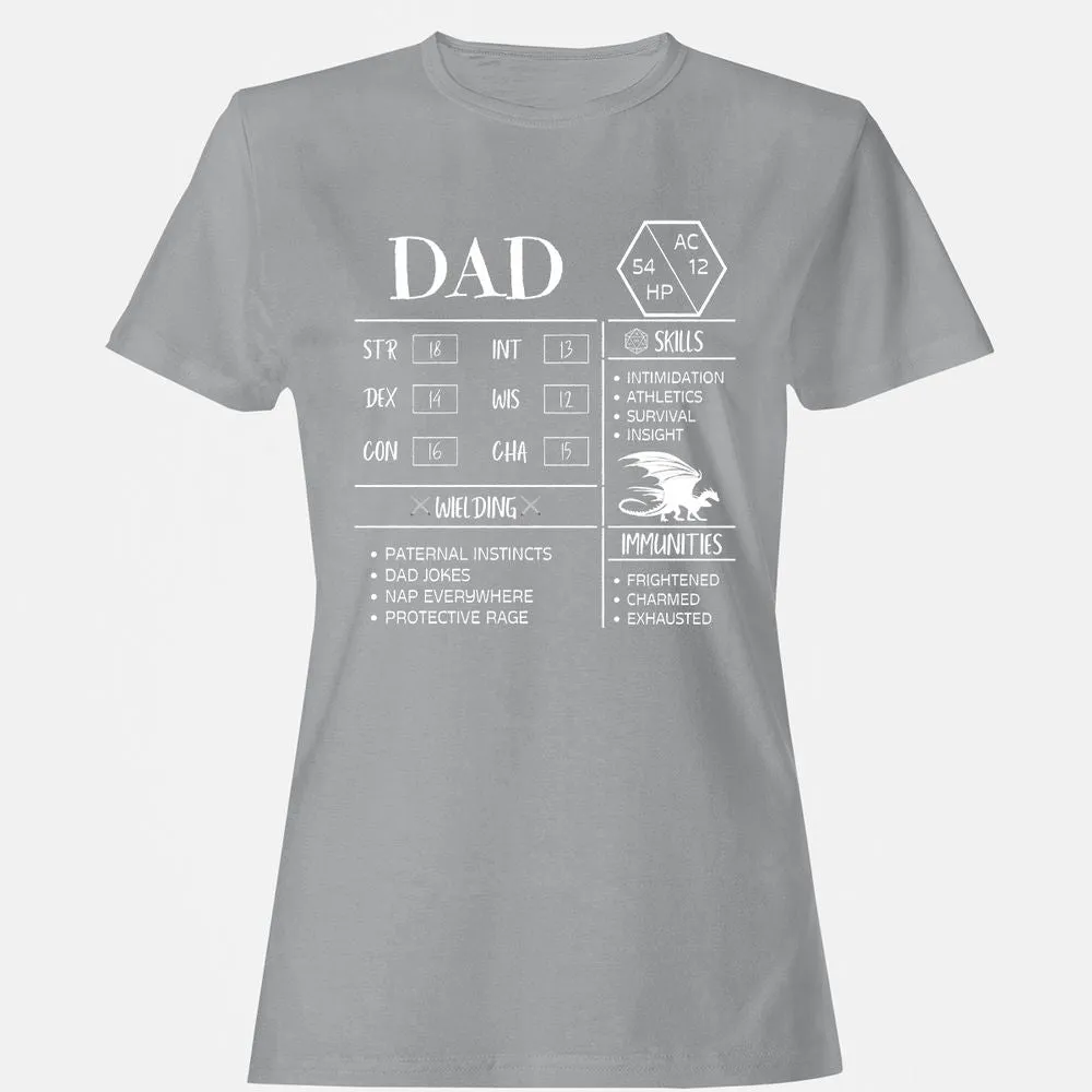 Dad Stats 2 Women's T-Shirt - Sport Grey - 15