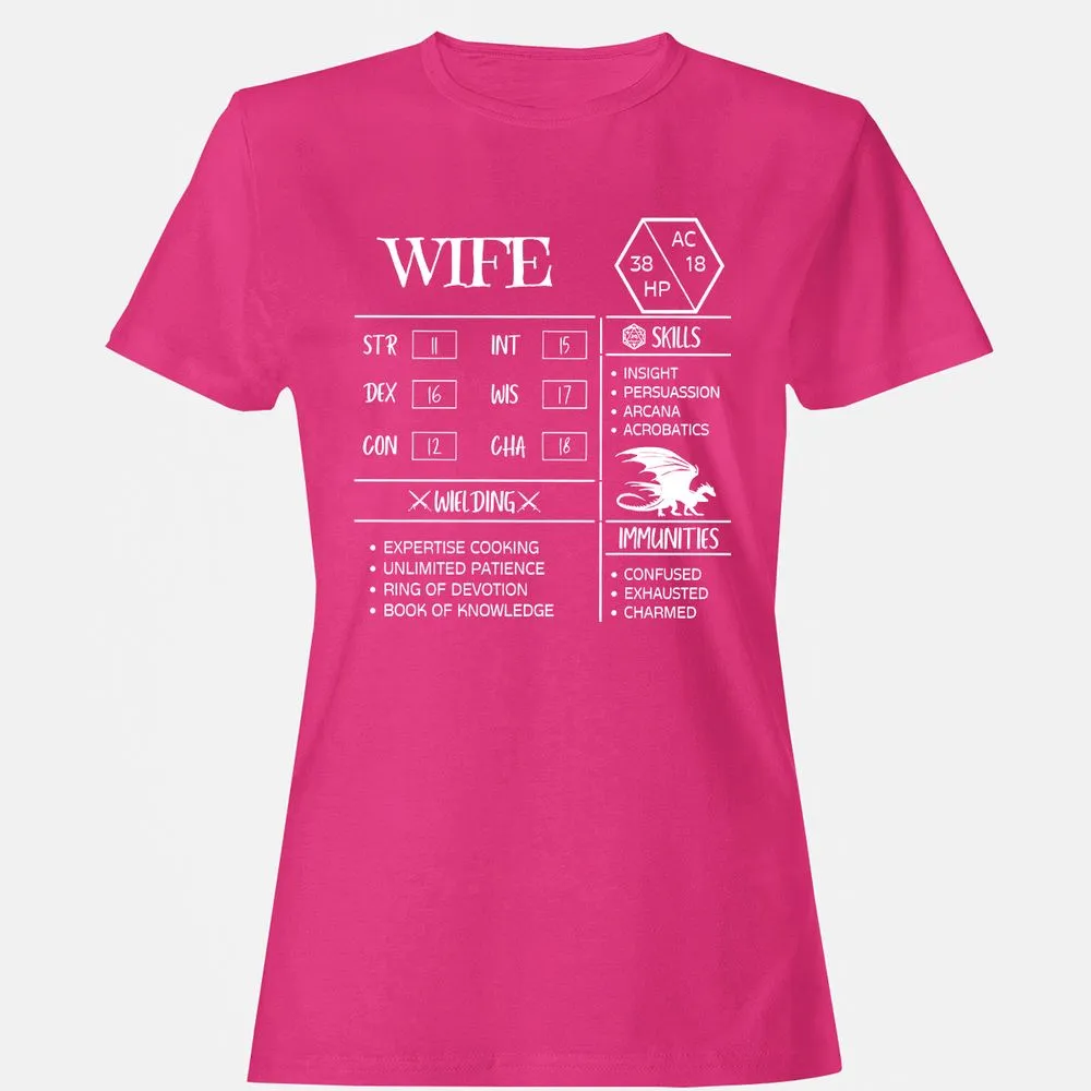 Wife Stats 2 Women's T-Shirt - Heliconia - 6