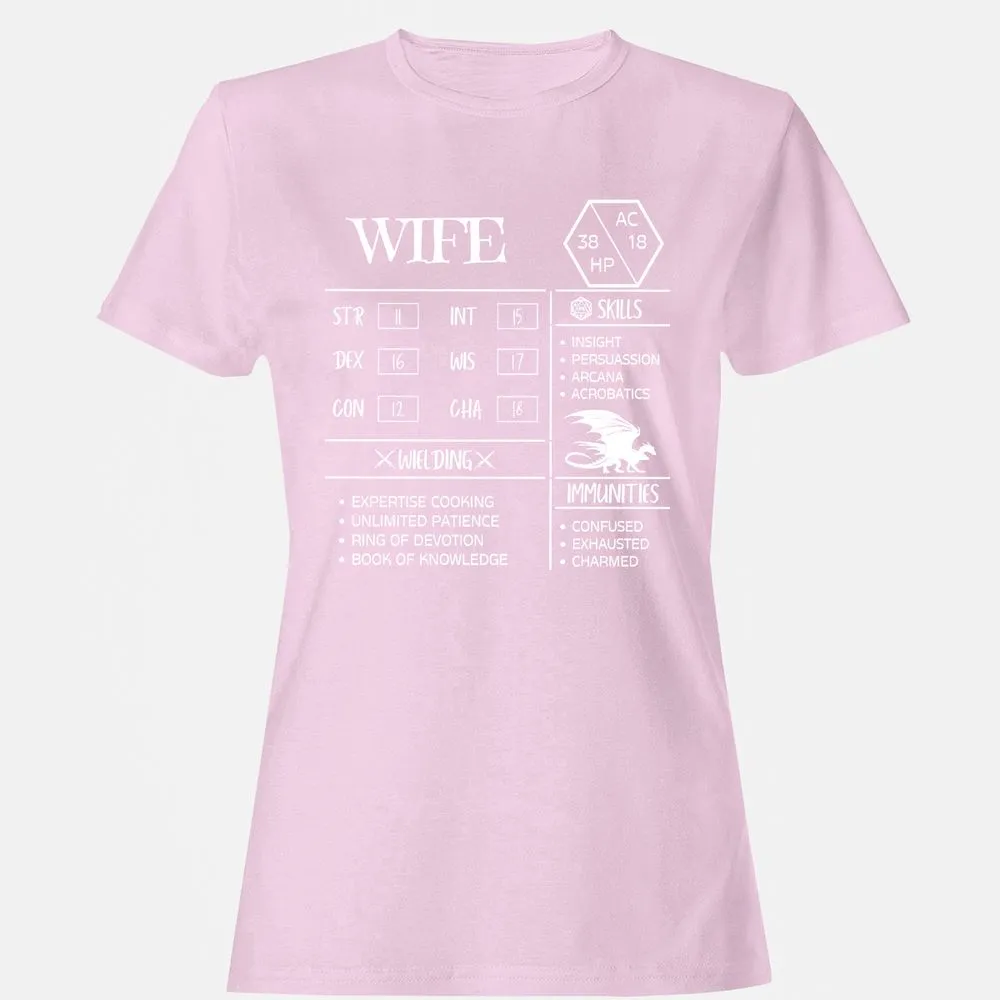 Wife Stats 2 Women's T-Shirt - Light Pink - 9