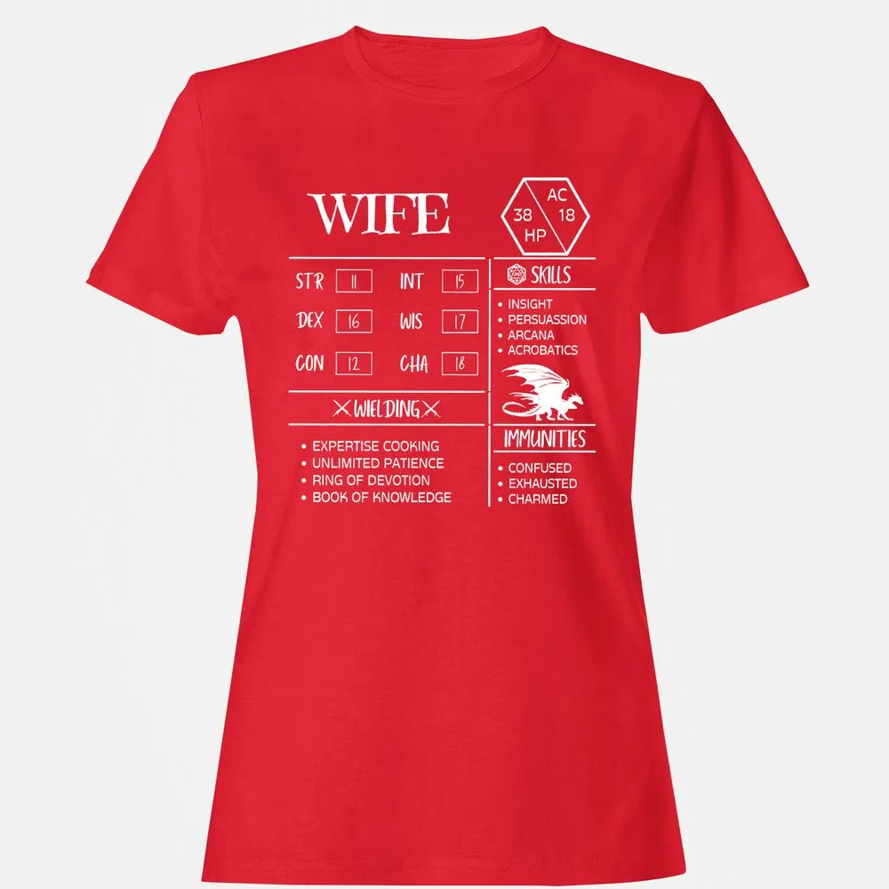 Wife Stats 2 Women's T-Shirt - Red - 13