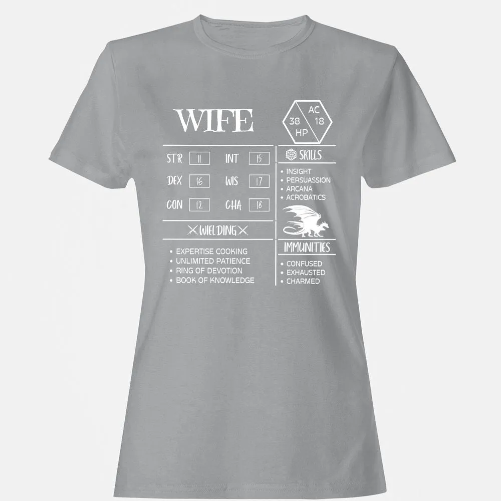 Wife Stats 2 Women's T-Shirt - Sport Grey - 15