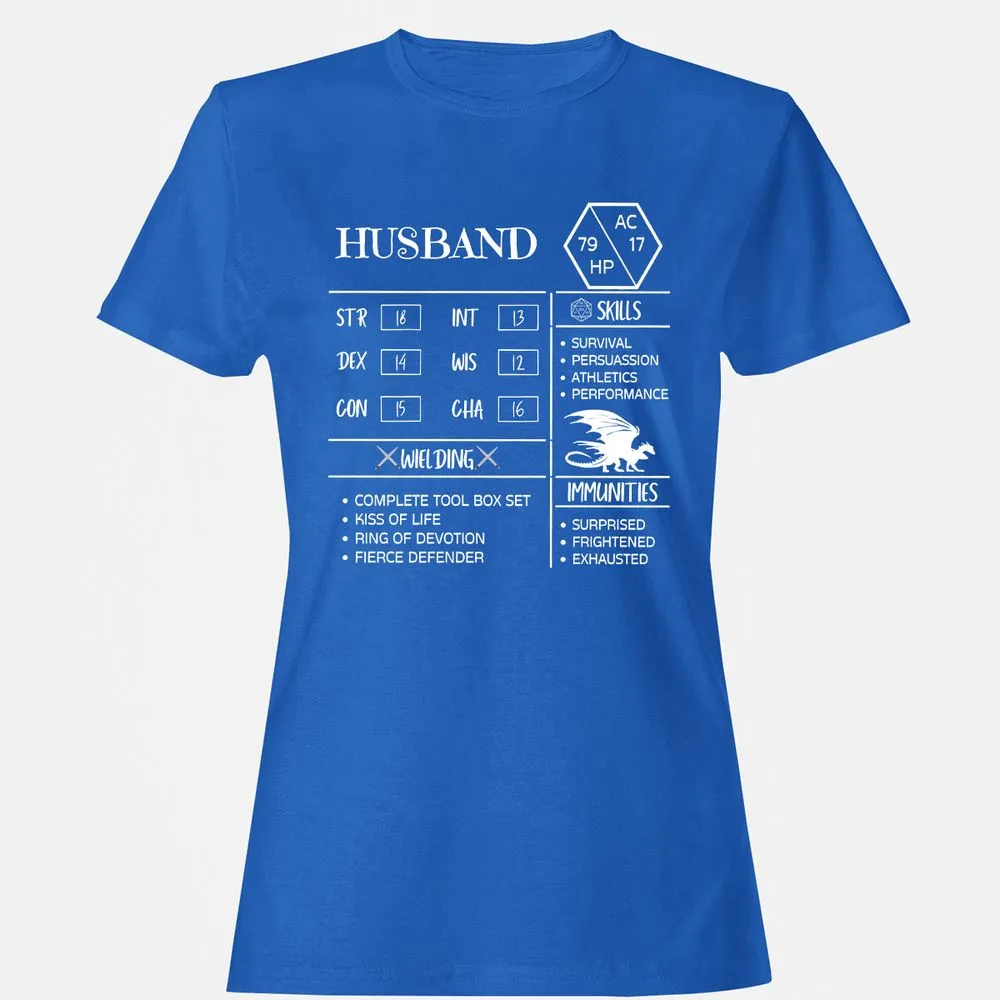 Husband Stats 2 Women's T-Shirt - Royal - 14