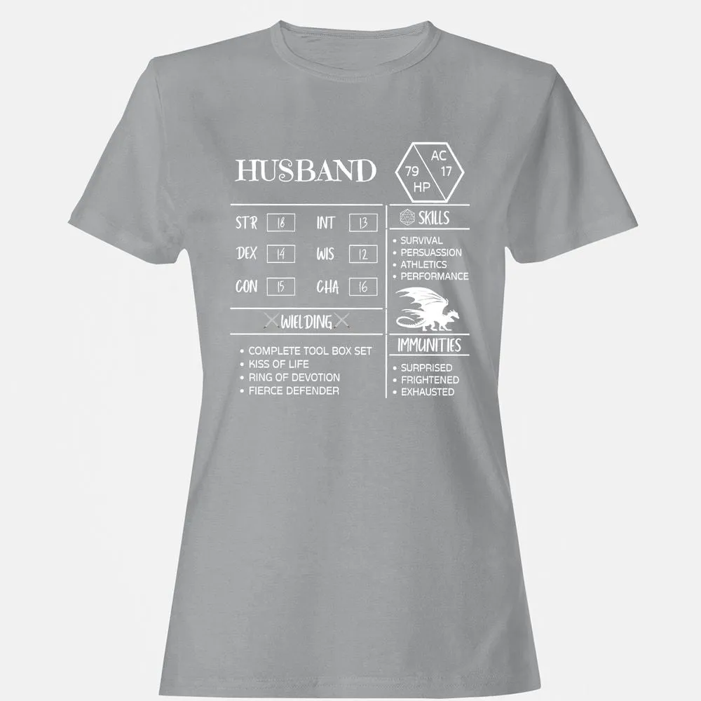 Husband Stats 2 Women's T-Shirt - Sport Grey - 15