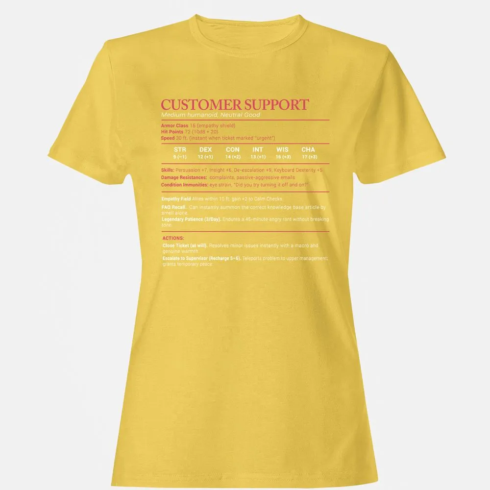 Customer Support Stats Women's T-Shirt - Daisy - 4