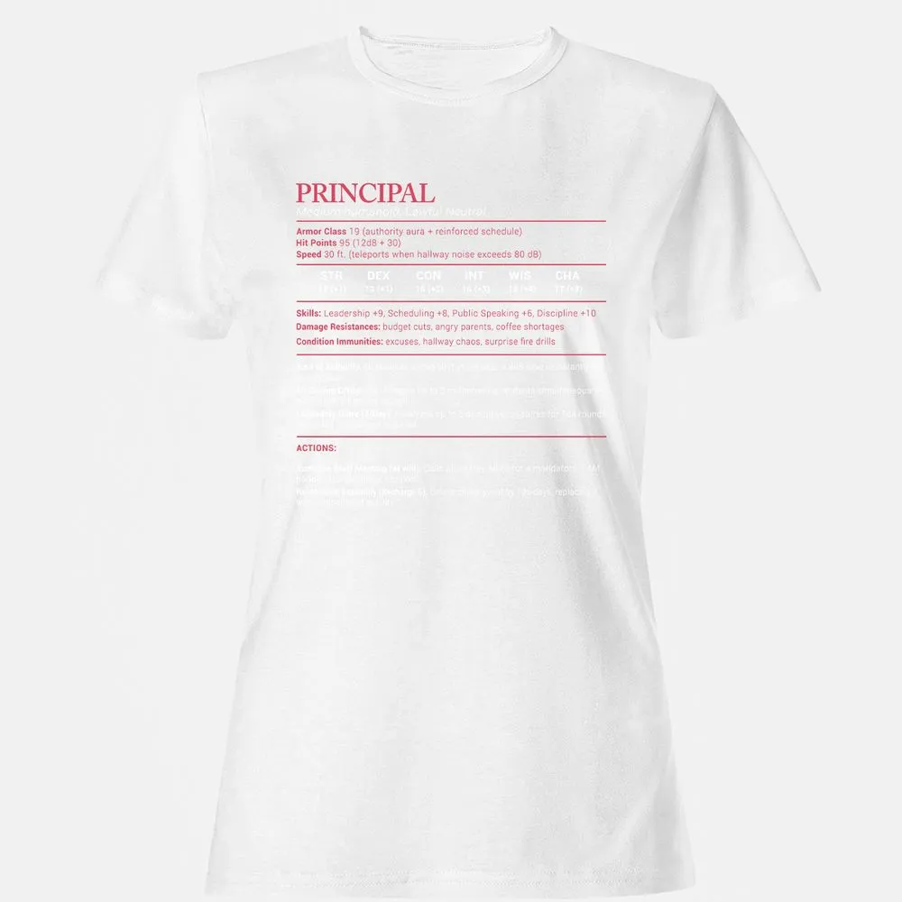 Principal Stats Women's T-Shirt - White - 16