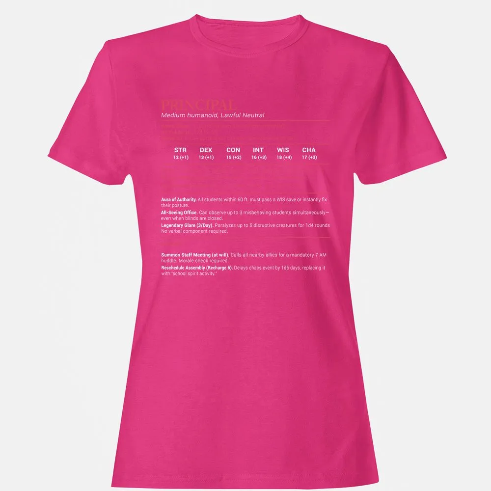 Principal Stats Women's T-Shirt - Heliconia - 6