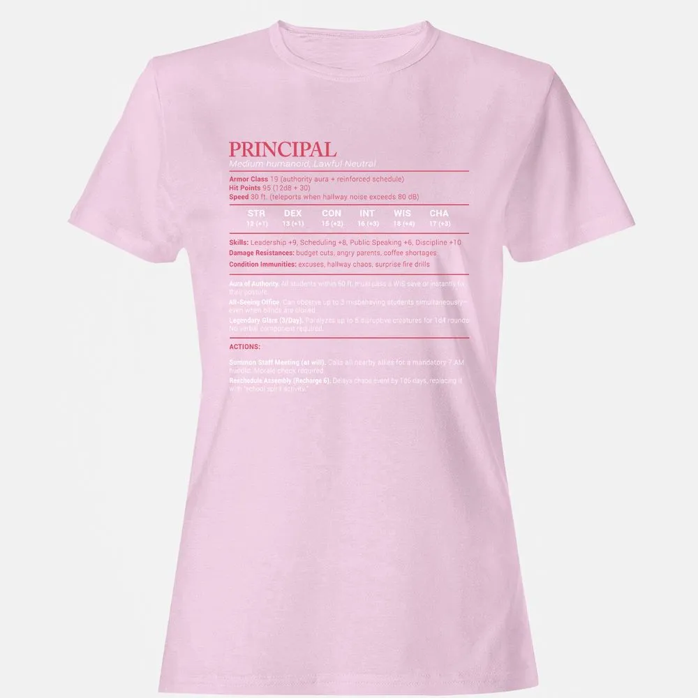 Principal Stats Women's T-Shirt - Light Pink - 9