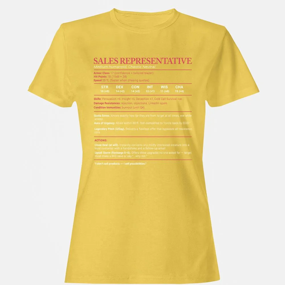Sales Presentative Stats Women's T-Shirt - Daisy - 4