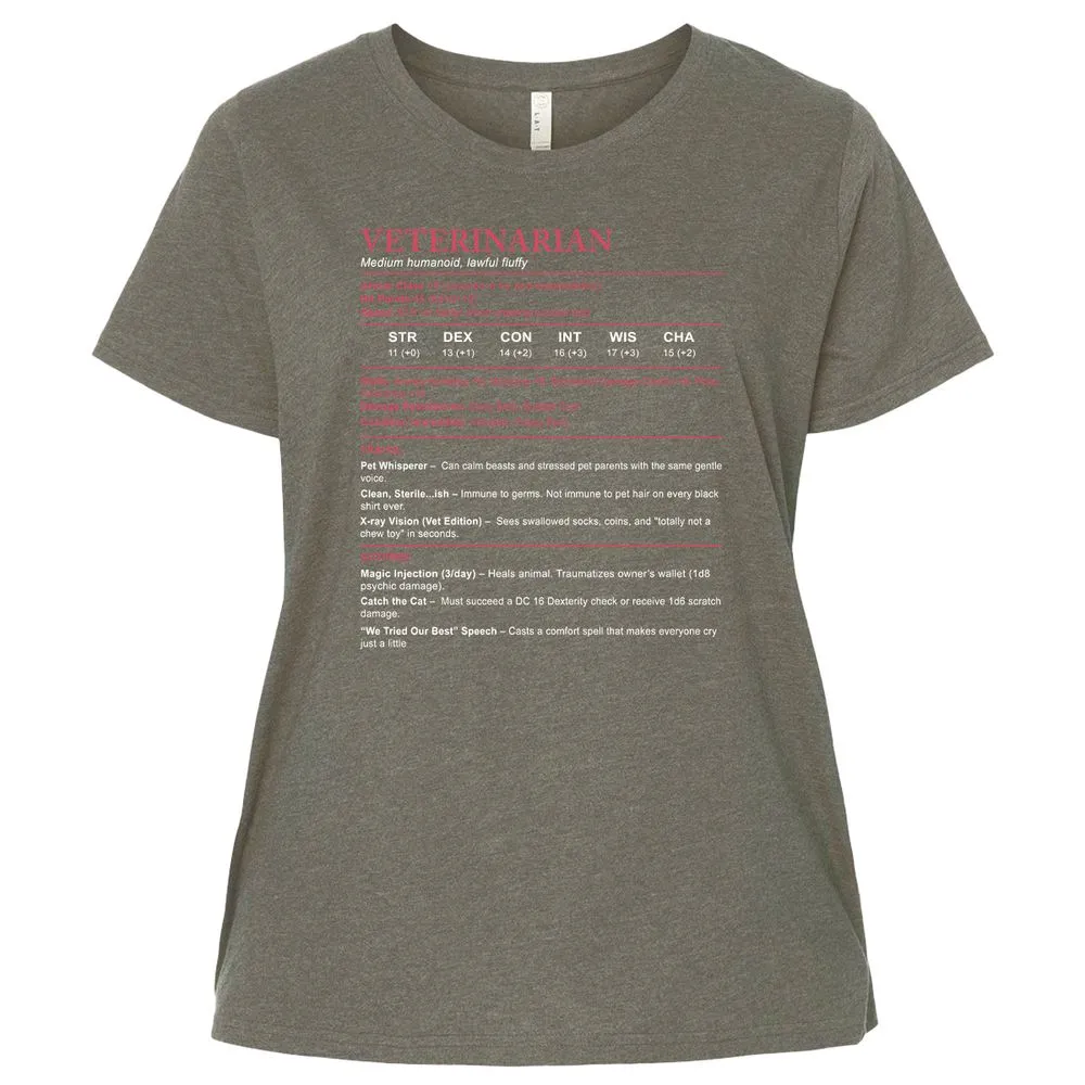 Veterinarian Stats Ladies Curvy Jersey - Bamboo Blackout - 2