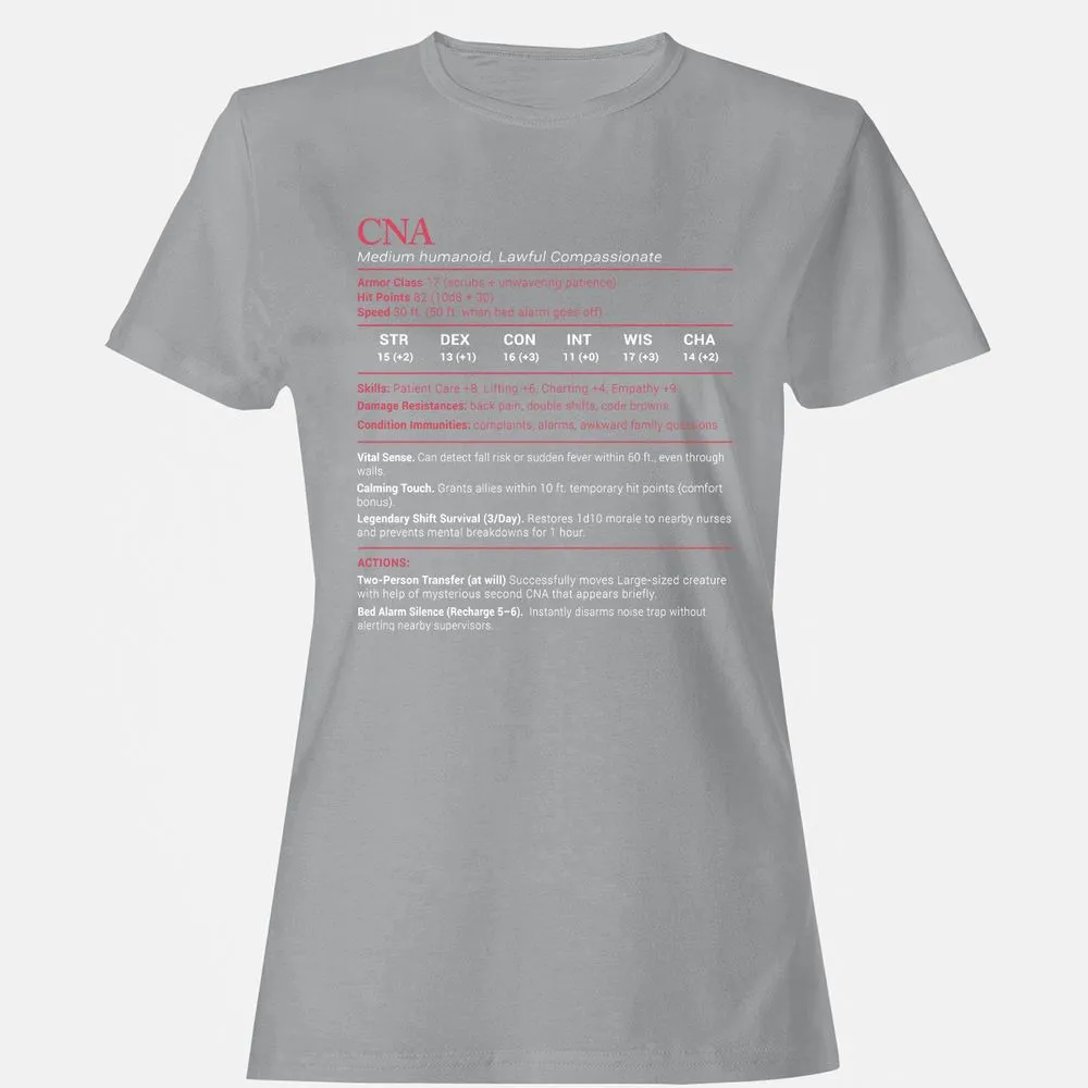 CNA Stats Women's T-Shirt - Sport Grey - 15