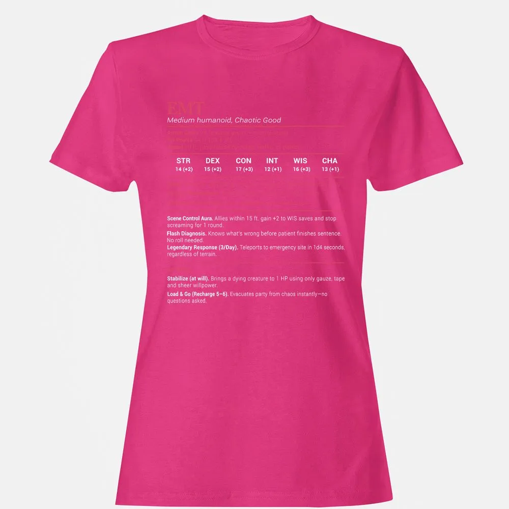 EMT Stats Women's T-Shirt - Heliconia - 6