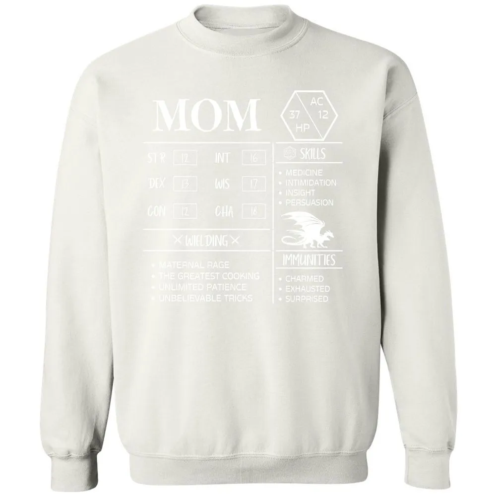 Mom Stats 2 Classic Unisex Sweatshirt - White - 12