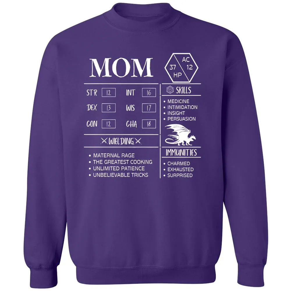 Mom Stats 2 Classic Unisex Sweatshirt - Purple - 6