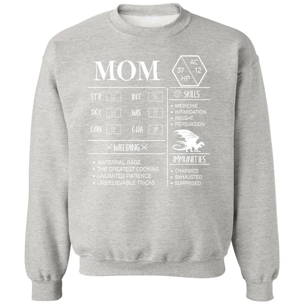 Mom Stats 2 Classic Unisex Sweatshirt - Ash - 8
