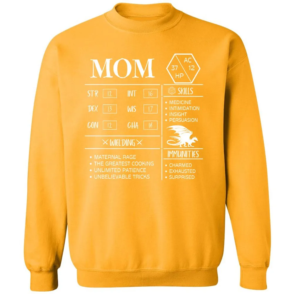 Mom Stats 2 Classic Unisex Sweatshirt - Gold - 11
