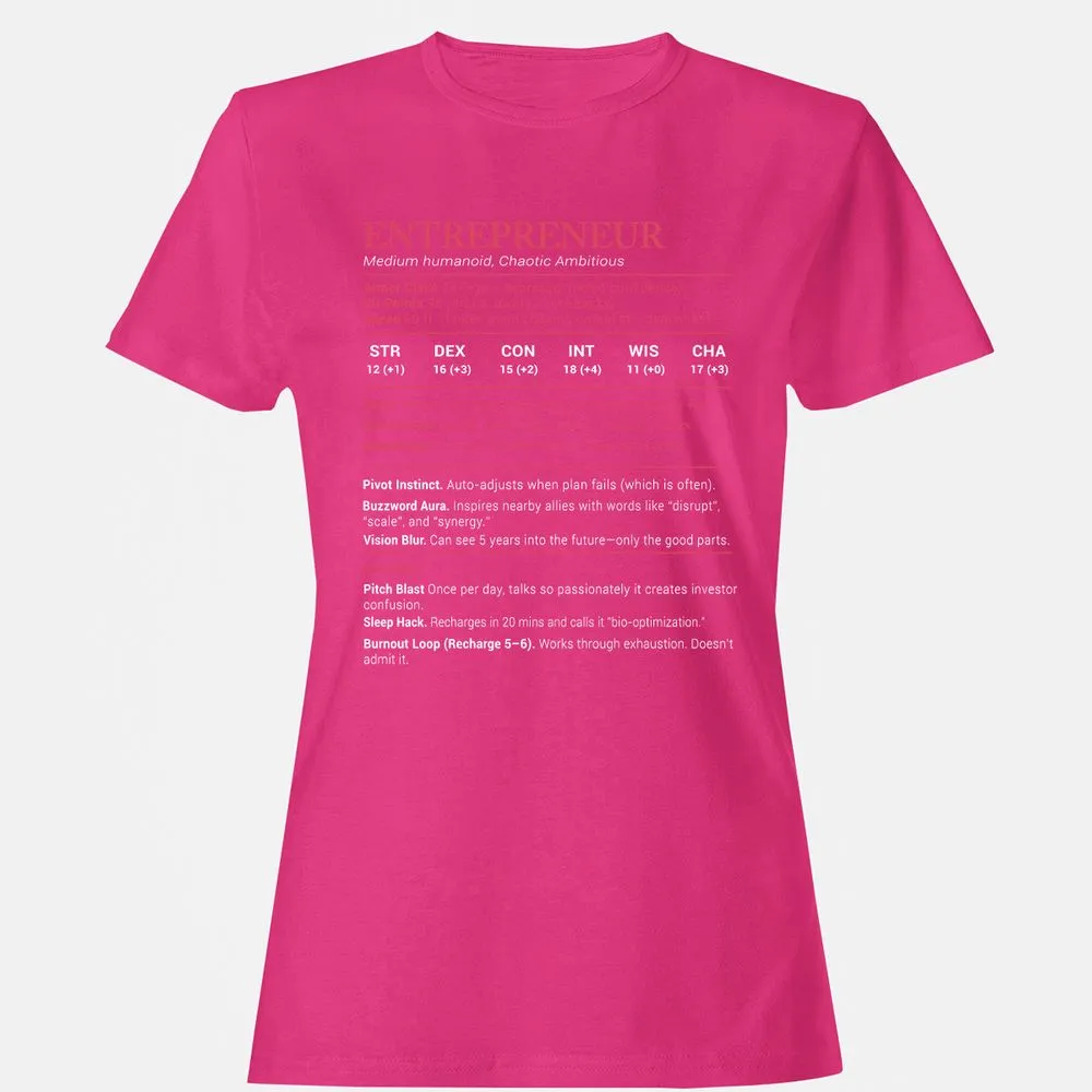Entrepreneur Stats Women's T-Shirt - Heliconia - 6