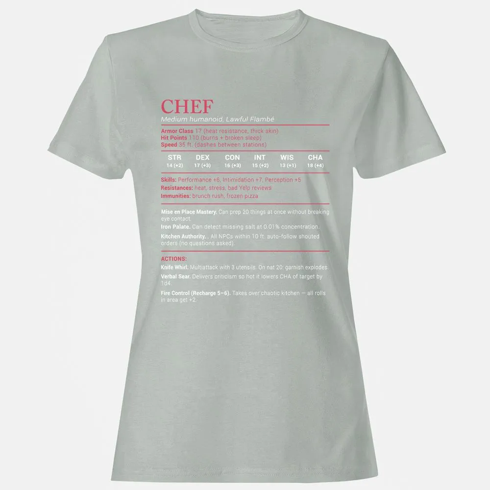 Chef Stats Women's T-Shirt - Ash - 2