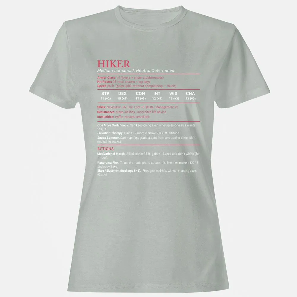 Hiker Stats Women's T-Shirt - Ash - 2