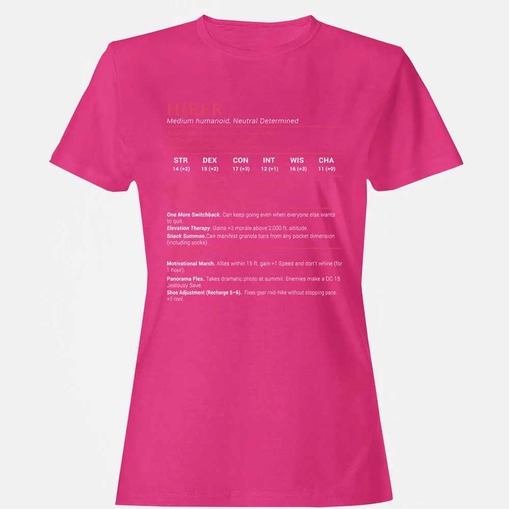 Hiker Stats Women's T-Shirt - Heliconia - 6