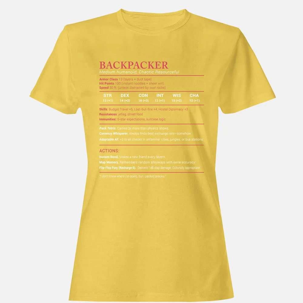 Backpacker Stats Women's T-Shirt - Daisy - 4