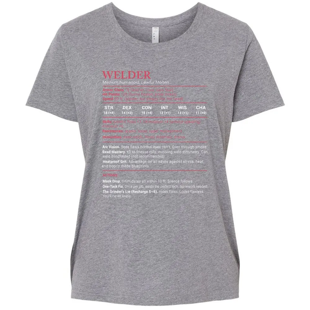 Welder Stats Ladies Curvy Jersey - Granite Heather - 9