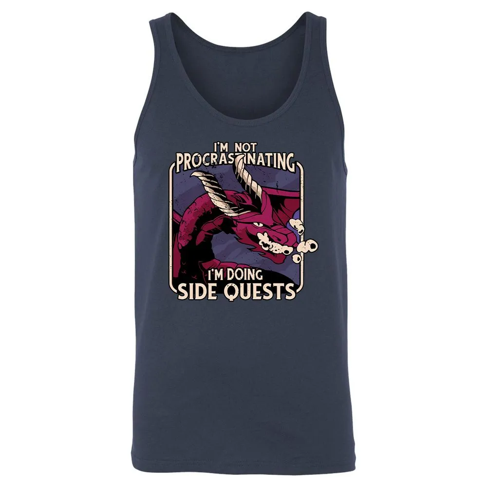 Doing Side Quests Unisex Jersey Tank - Navy - 2