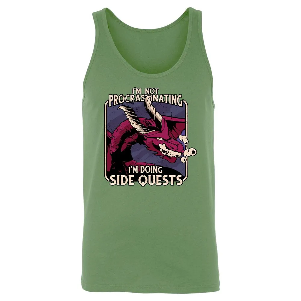 Doing Side Quests Unisex Jersey Tank - Leaf - 10