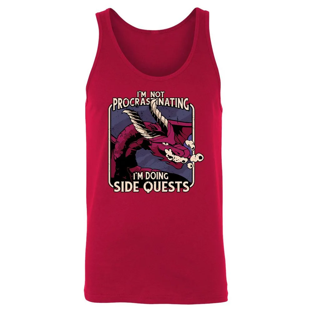 Doing Side Quests Unisex Jersey Tank - Red - 11