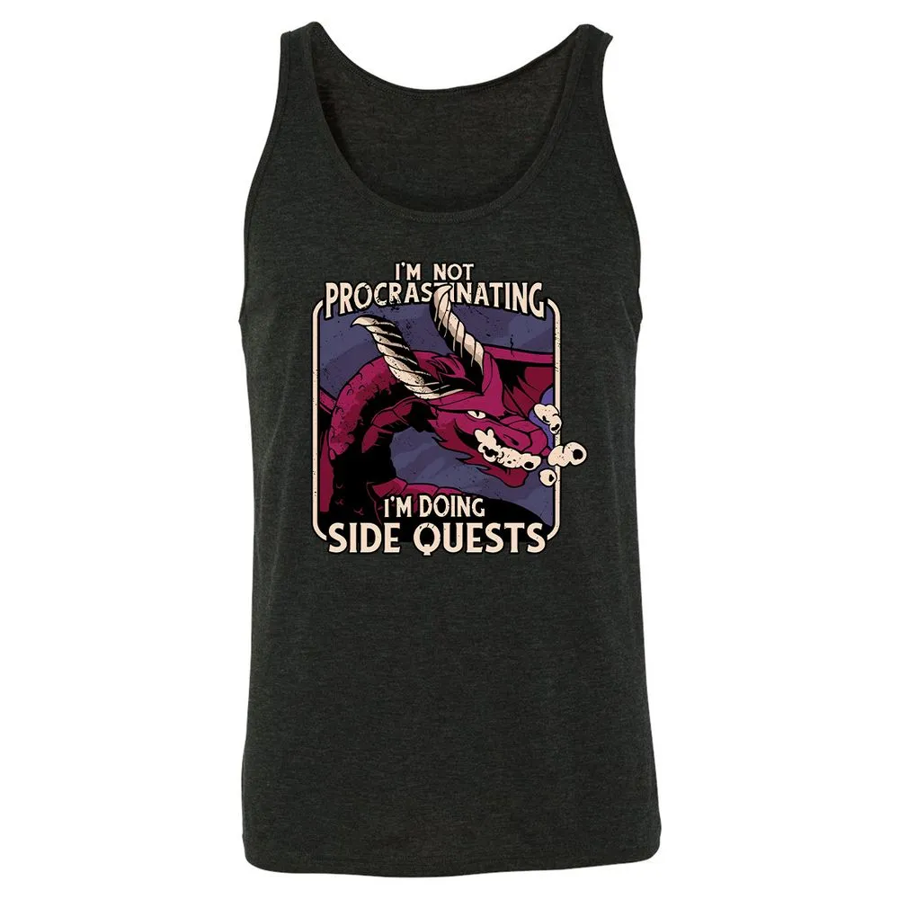 Doing Side Quests Unisex Jersey Tank - Charcoal Black Triblend - 5