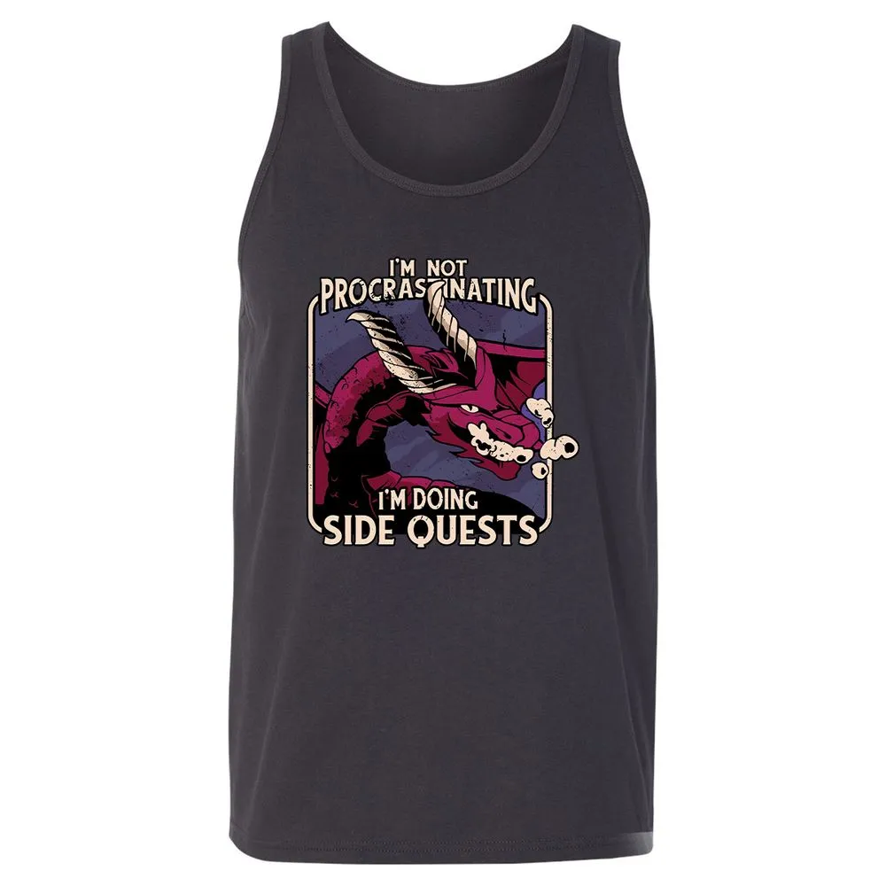 Doing Side Quests Unisex Jersey Tank - Dark Grey - 7