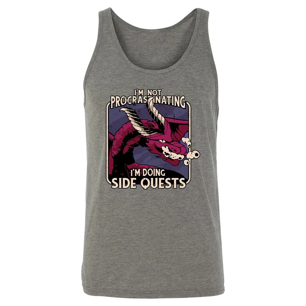 Doing Side Quests Unisex Jersey Tank - Grey Triblend - 8