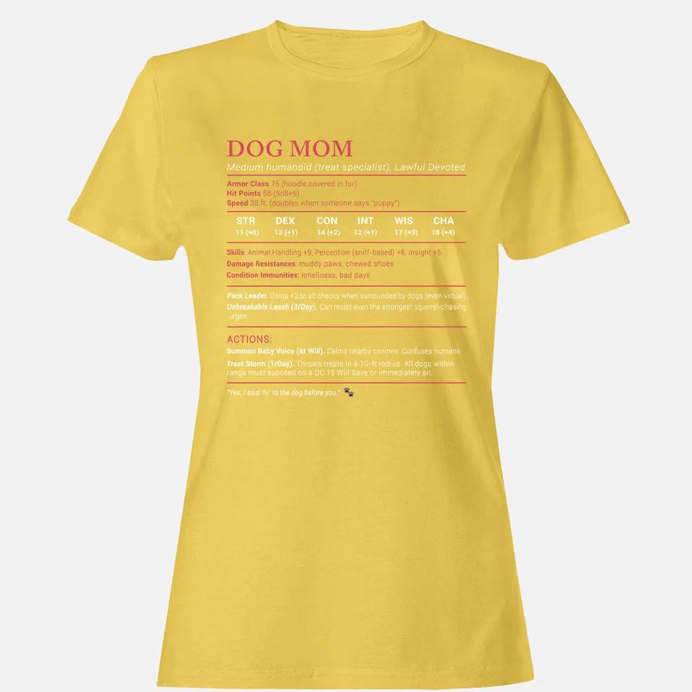 Dog Mom Stats Women's T-Shirt - Daisy - 4